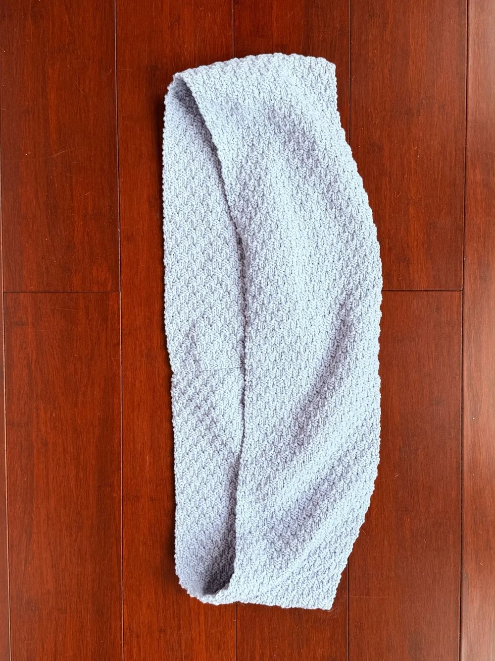 Handmade Grey Knit Infinity Scarf